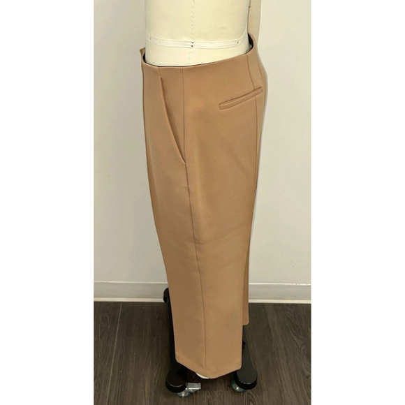 Diane von Furstenberg Camel Pleat Front Pants Size 12 - Picture 8 of 10
